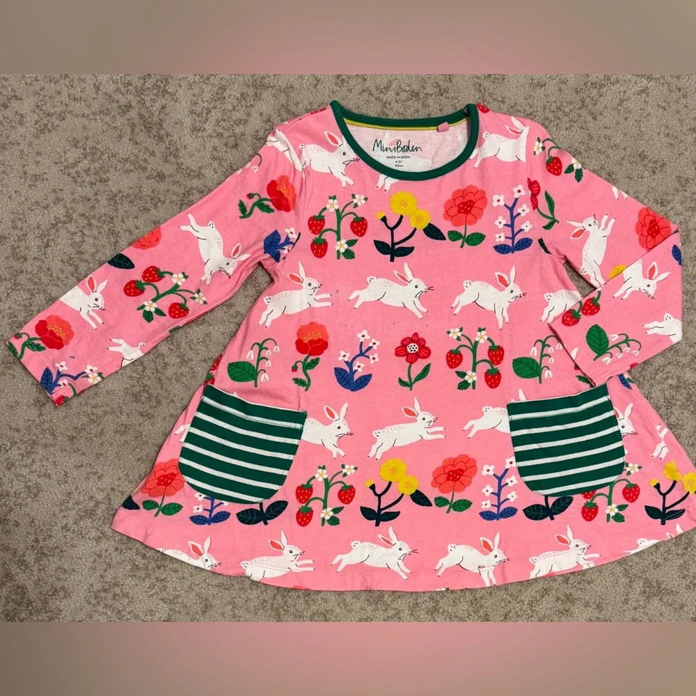 Mini Boden LS Tunic with Pockets size 4-5 - Picture 1 of 4